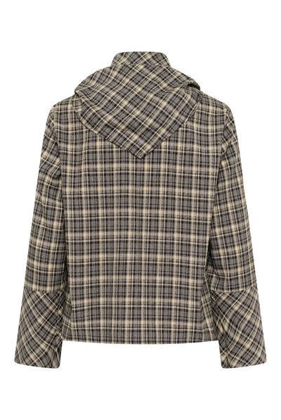 SLShiba Blouse Black and Cream Check - 305395 - 30409608 Thumbnail