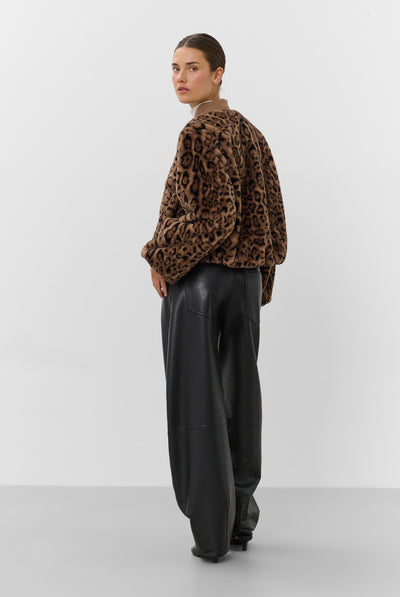 SLLeona Estacia Bomber Jacket Portabella Leopard Pattern - 3 - 30409649 Thumbnail