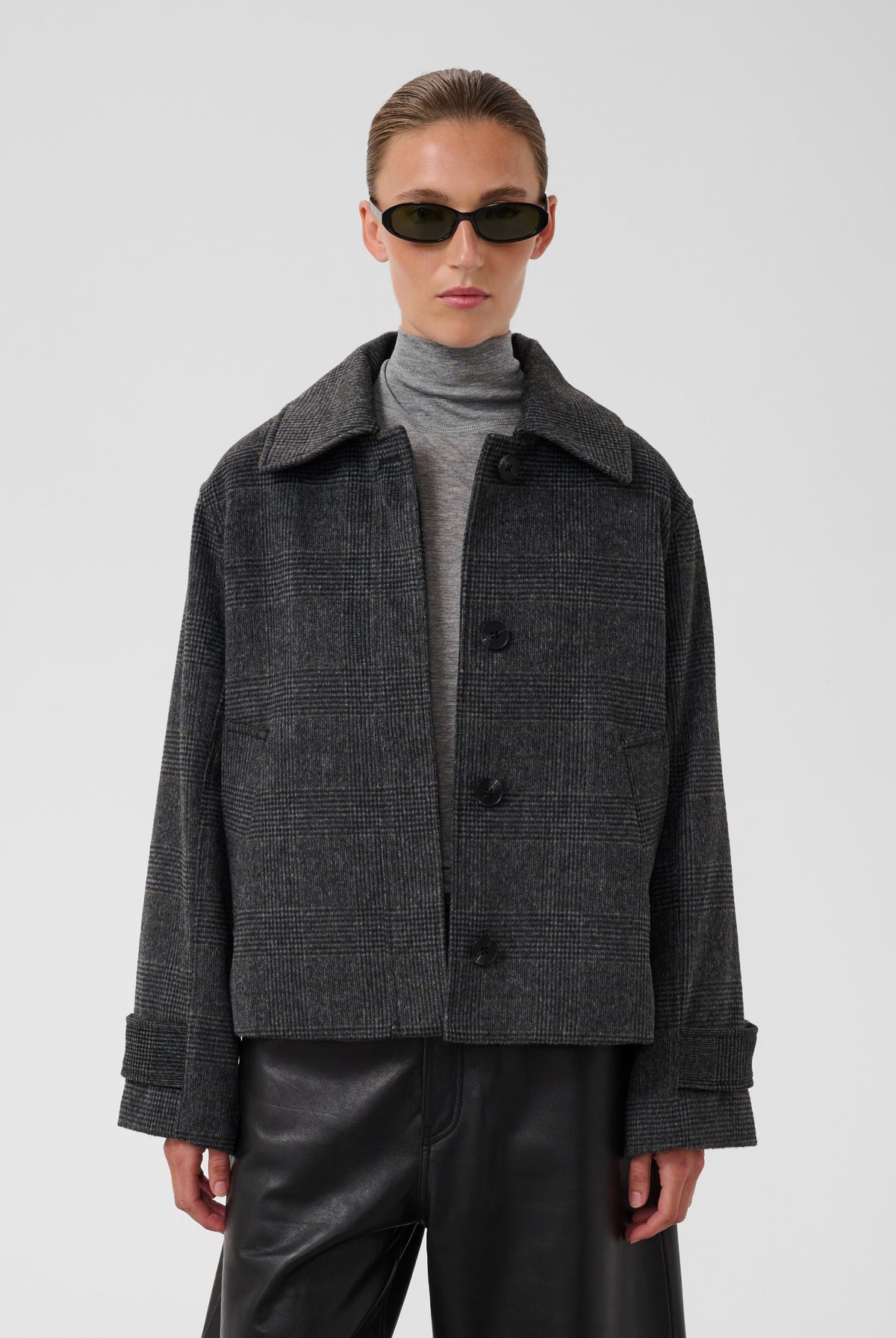 SLMaka Akeleje Jacket Grey Melange Check - 305405 - 30409650