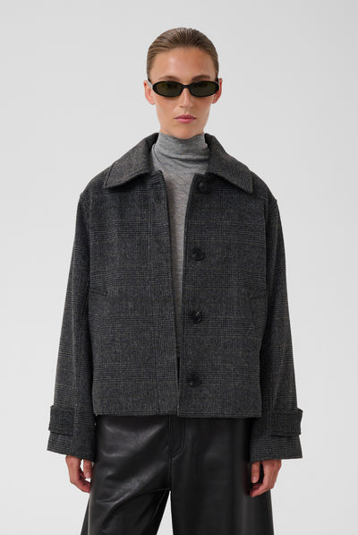 SLMaka Akeleje Jacket Grey Melange Check - 305405 - 30409650 Thumbnail
