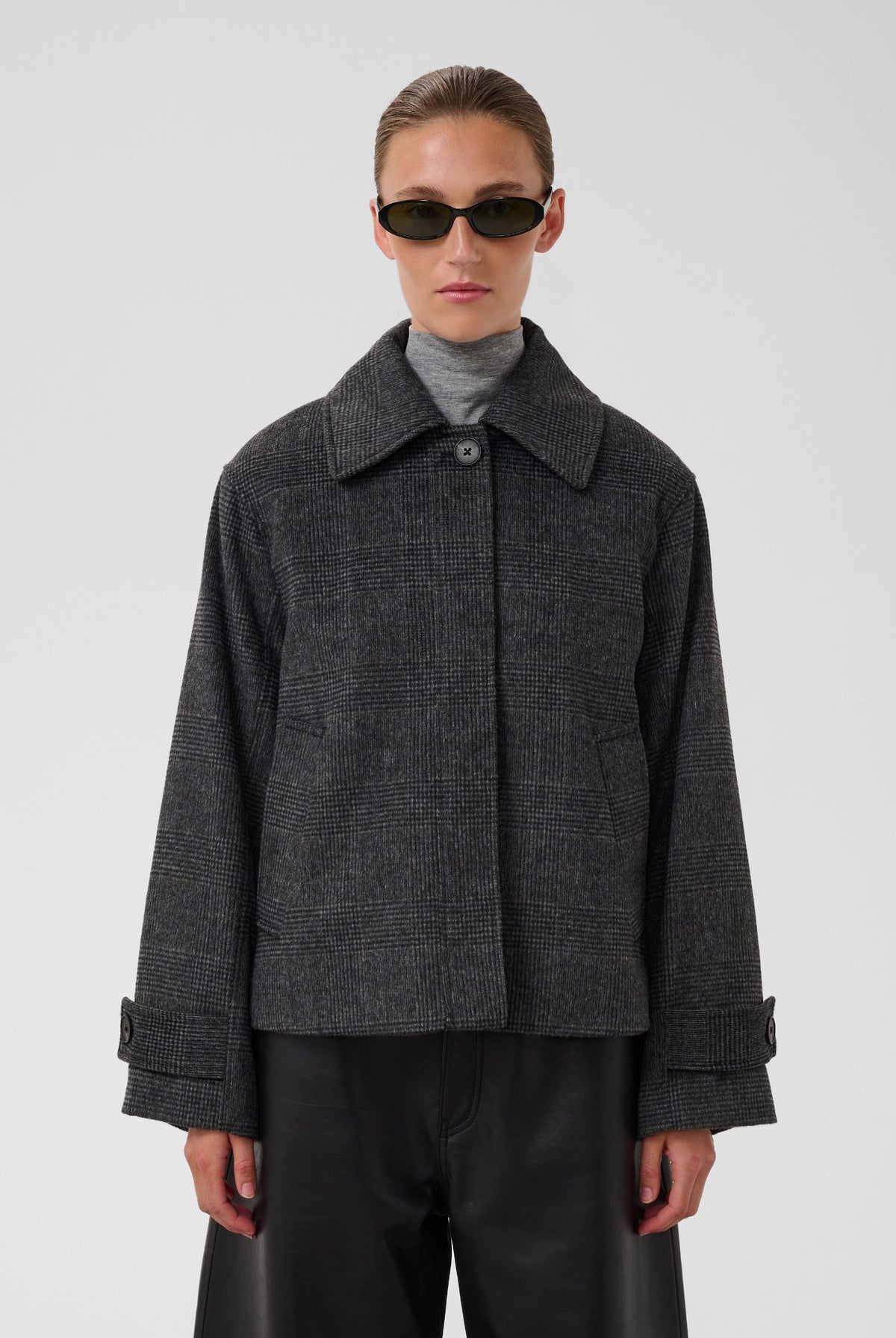 SLMaka Akeleje Jacket Grey Melange Check - 305405 - 30409650