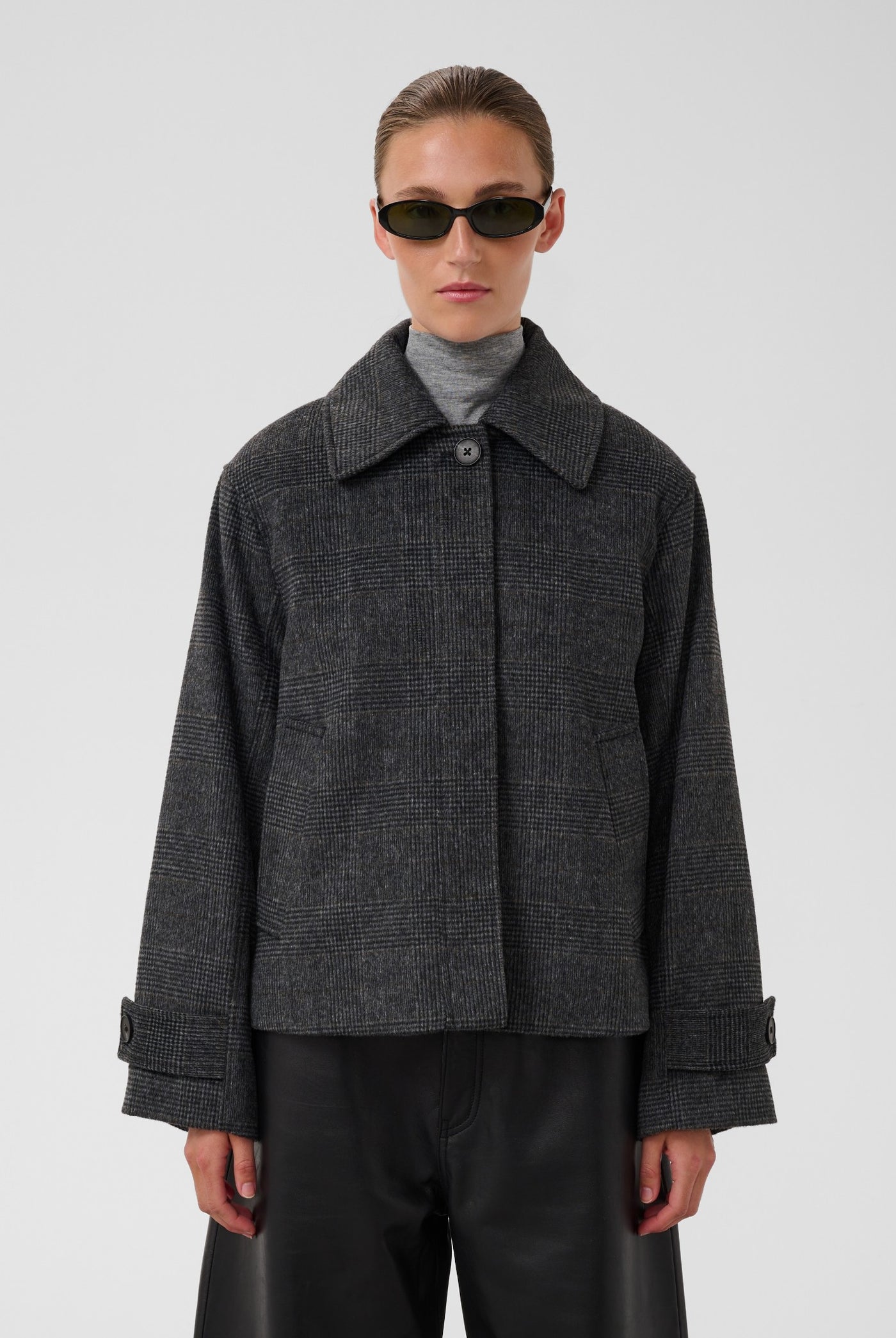 SLMaka Akeleje Jacket Grey Melange Check - 305405 - 30409650