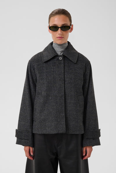 SLMaka Akeleje Jacket Grey Melange Check - 305405 - 30409650 Thumbnail