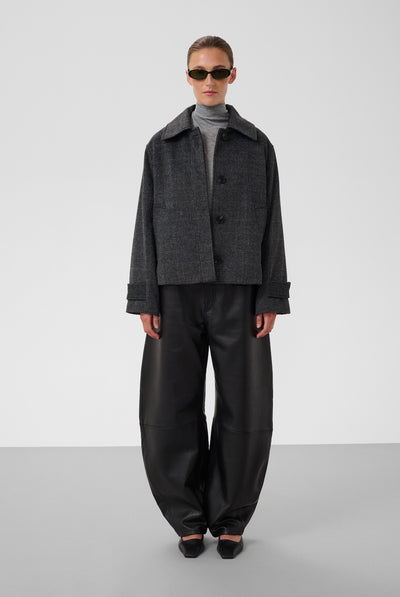 SLMaka Akeleje Jacket Grey Melange Check - 305405 - 30409650 Thumbnail