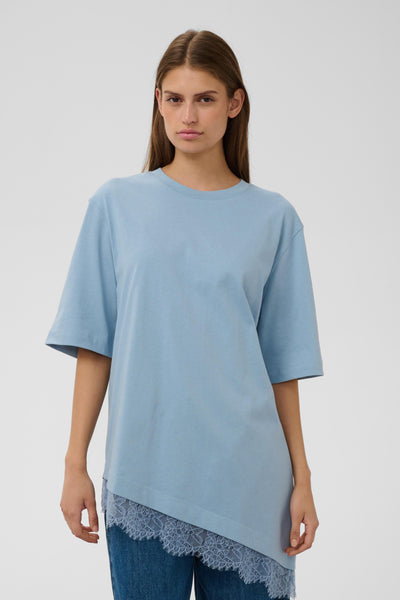 SLJina Lace Tee Ashley Blue - 164013 - 30409760 Thumbnail