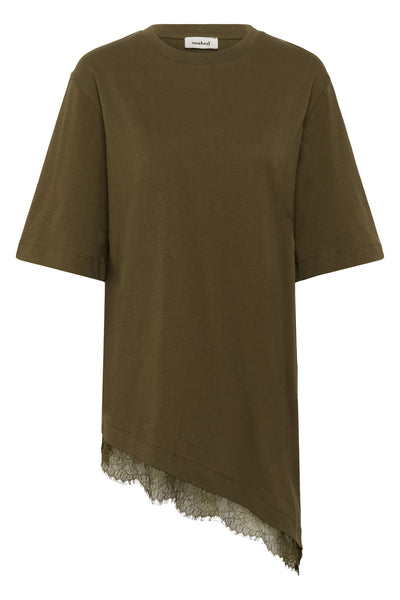 SLJina Lace Tee Beech - 190618 - 30409760 Thumbnail