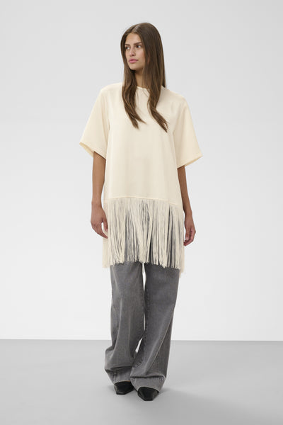 SLVerona Fringe Blouse Antique White - 110105 - 30410027 Thumbnail