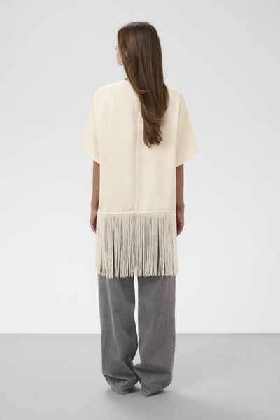 SLVerona Fringe Blouse Antique White - 110105 - 30410027 Thumbnail