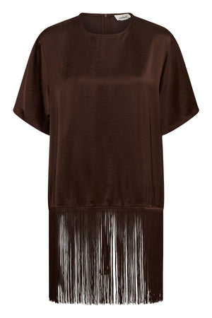 SLVerona Fringe Blouse Chocolate Brown - 190912 - 30410027