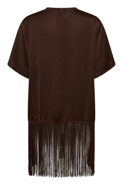 SLVerona Fringe Blouse Chocolate Brown - 190912 - 30410027 Thumbnail