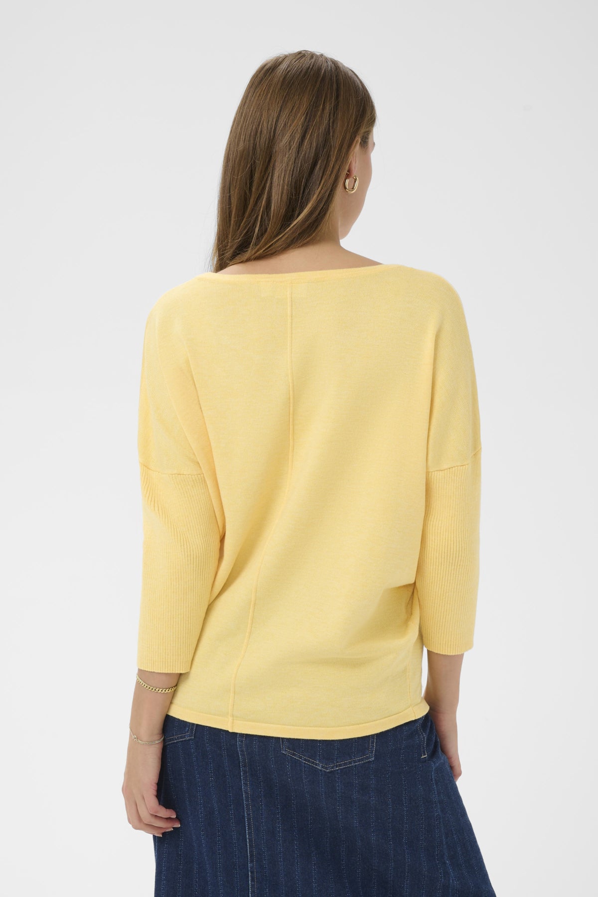 A2561, MilaSZ R-Neck Pullover Lemon Drop Melange - 1207361 - 30500003