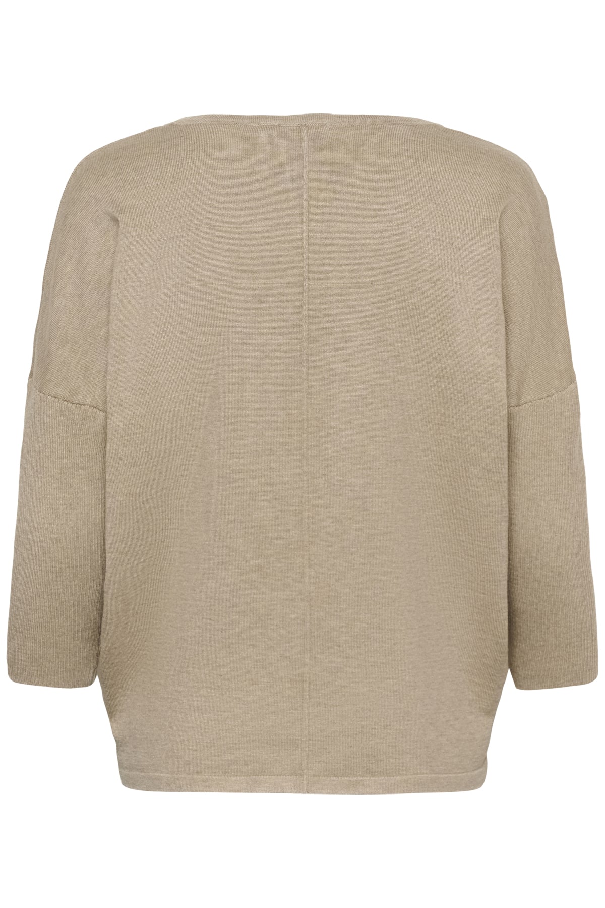 A2561, MilaSZ R-Neck Pullover Greige Melange - 1611091 - 30500003