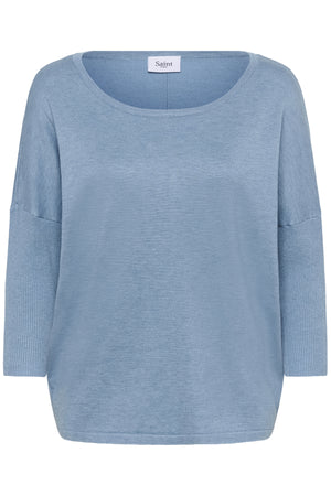 A2561, MilaSZ R-Neck Pullover Blue Shadow Melange - 30500003