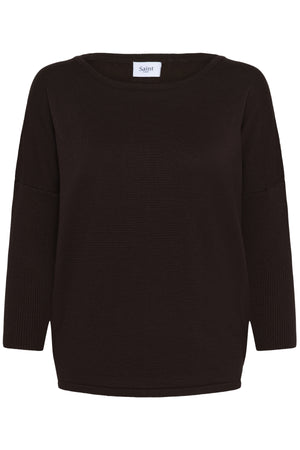 A2561, MilaSZ R-Neck Pullover Chocolate Plum