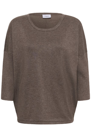 A2561, MilaSZ R-Neck Pullover Mink Melange - 1914301 - 30500003