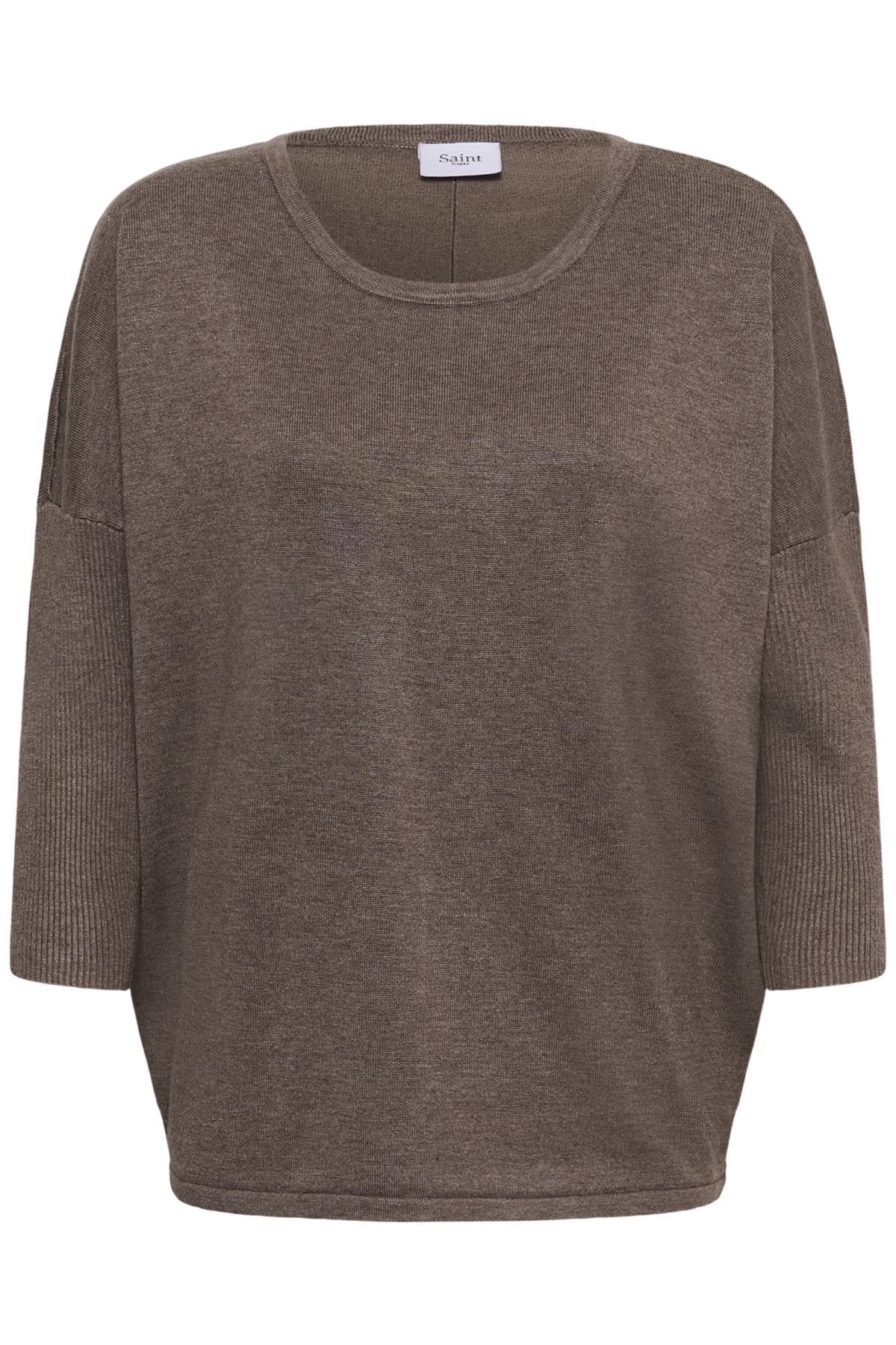 A2561, MilaSZ R-Neck Pullover Mink Melange - 1914301 - 30500003