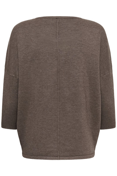A2561, MilaSZ R-Neck Pullover Mink Melange - 1914301 - 30500003 Thumbnail