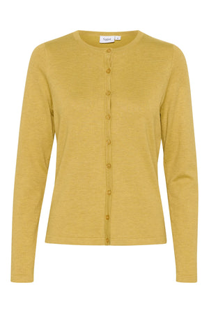 A8661, MilaSZ R-Neck Cardigan Burnished Gold Melange