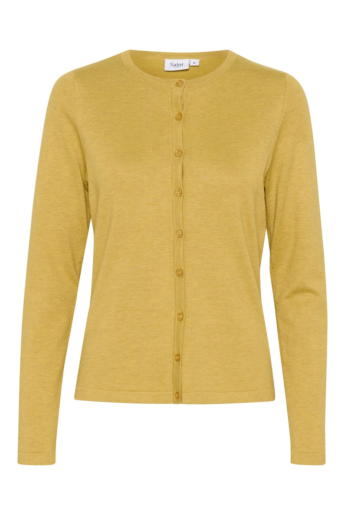A8661, MilaSZ R-Neck Cardigan Burnished Gold Melange