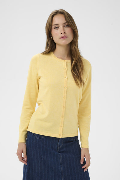 A8661, MilaSZ R-Neck Cardigan Lemon Drop Melange - 1207361 - 30500005 Thumbnail