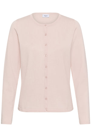 A8661, MilaSZ R-Neck Cardigan Chalk Pink - 131904 - 30500005