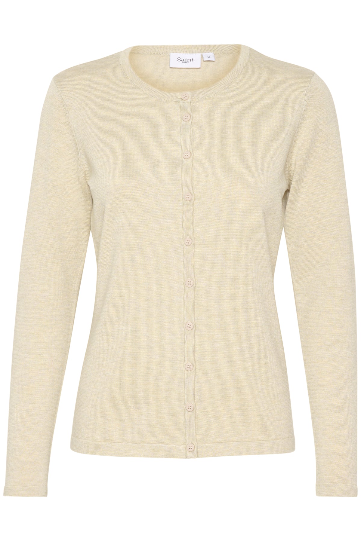 A8661, MilaSZ R-Neck Cardigan Jojoba Melange - 30500005