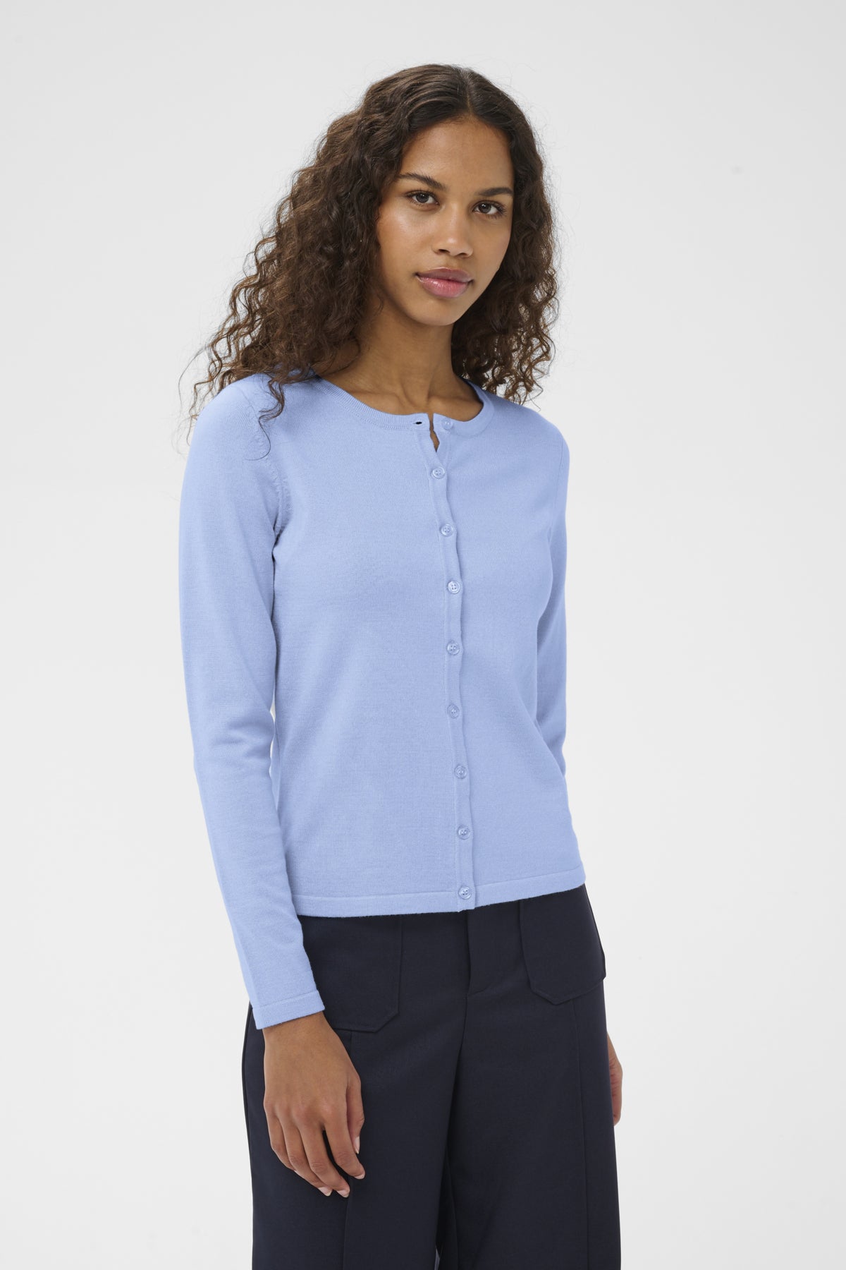 A8661, MilaSZ R-Neck Cardigan Kentucky Blue - 153915 - 30500005