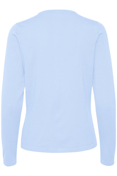 A8661, MilaSZ R-Neck Cardigan Chambray Blue - 30500005 Thumbnail