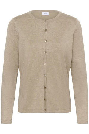 A8661, MilaSZ R-Neck Cardigan Greige Melange - 1611091 - 30500005