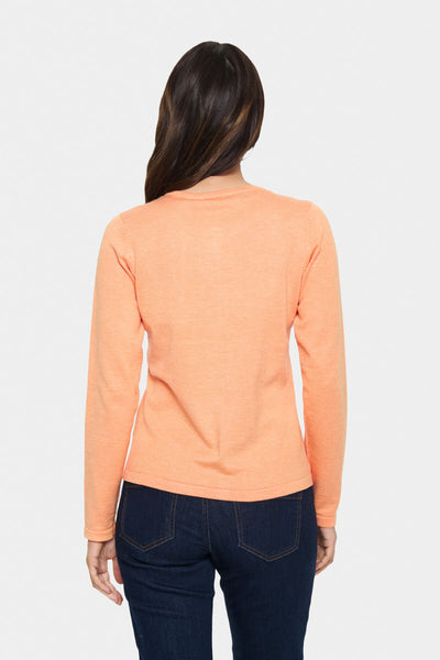 A8661, MilaSZ R-Neck Cardigan Bird of Paradise Melange - 30500005 Thumbnail