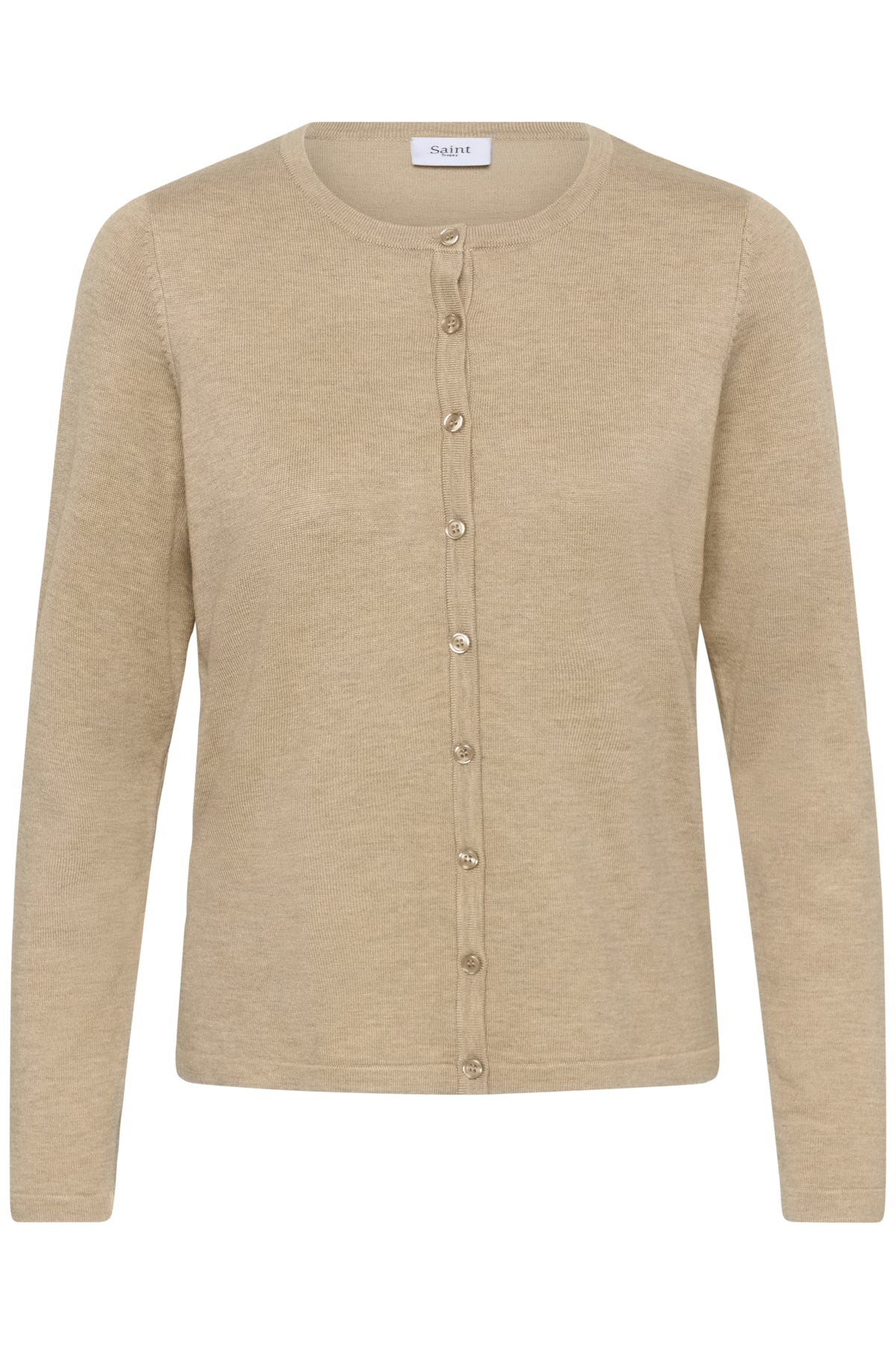 A8661, MilaSZ R-Neck Cardigan Amphora Melange - 30500005