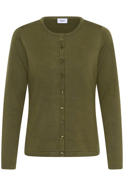 A8661, MilaSZ R-Neck Cardigan Four Leaf Clover Melange - 180 - 30500005 Thumbnail