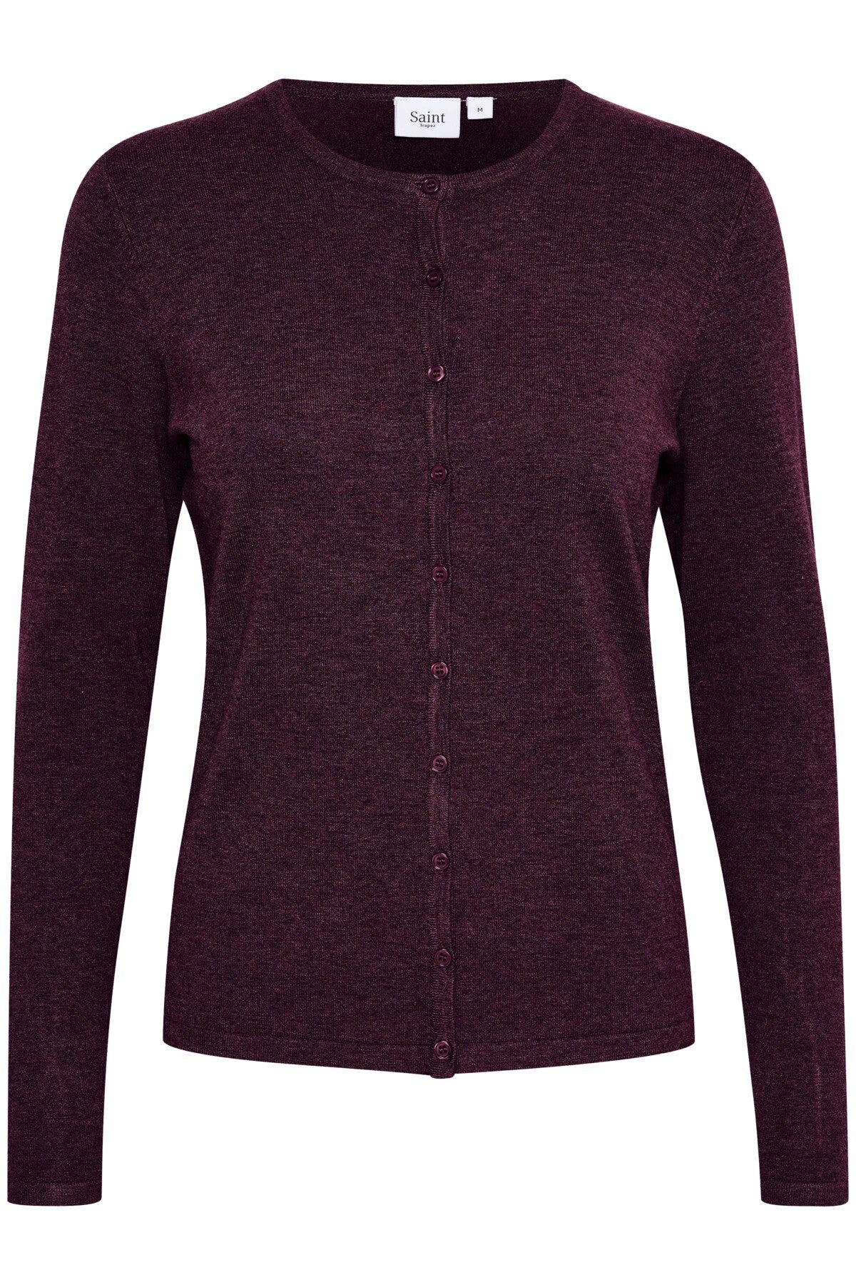 A8661, MilaSZ R-Neck Cardigan Winetasting Melange - 30500005