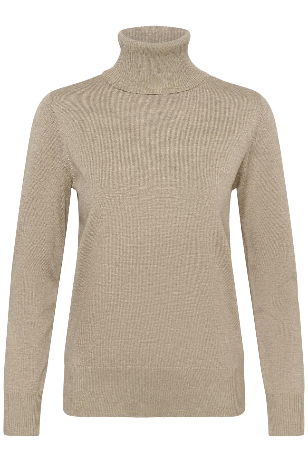 J2046, MilaSZ Rollneck Pullove Greige Melange - 1611091 - 30500018