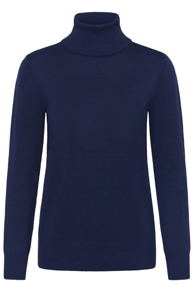 J2046, MilaSZ Rollneck Pullove Navy Peony - 194029 - 30500018 Thumbnail