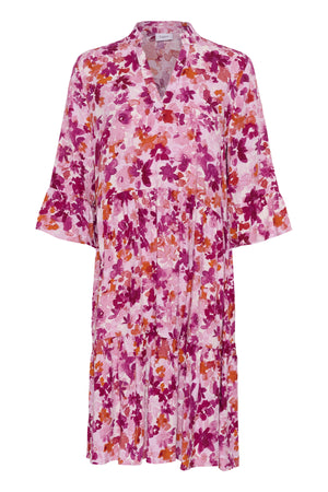 EdaSZ Dress Pink Multi Painted Flowers - 30510220