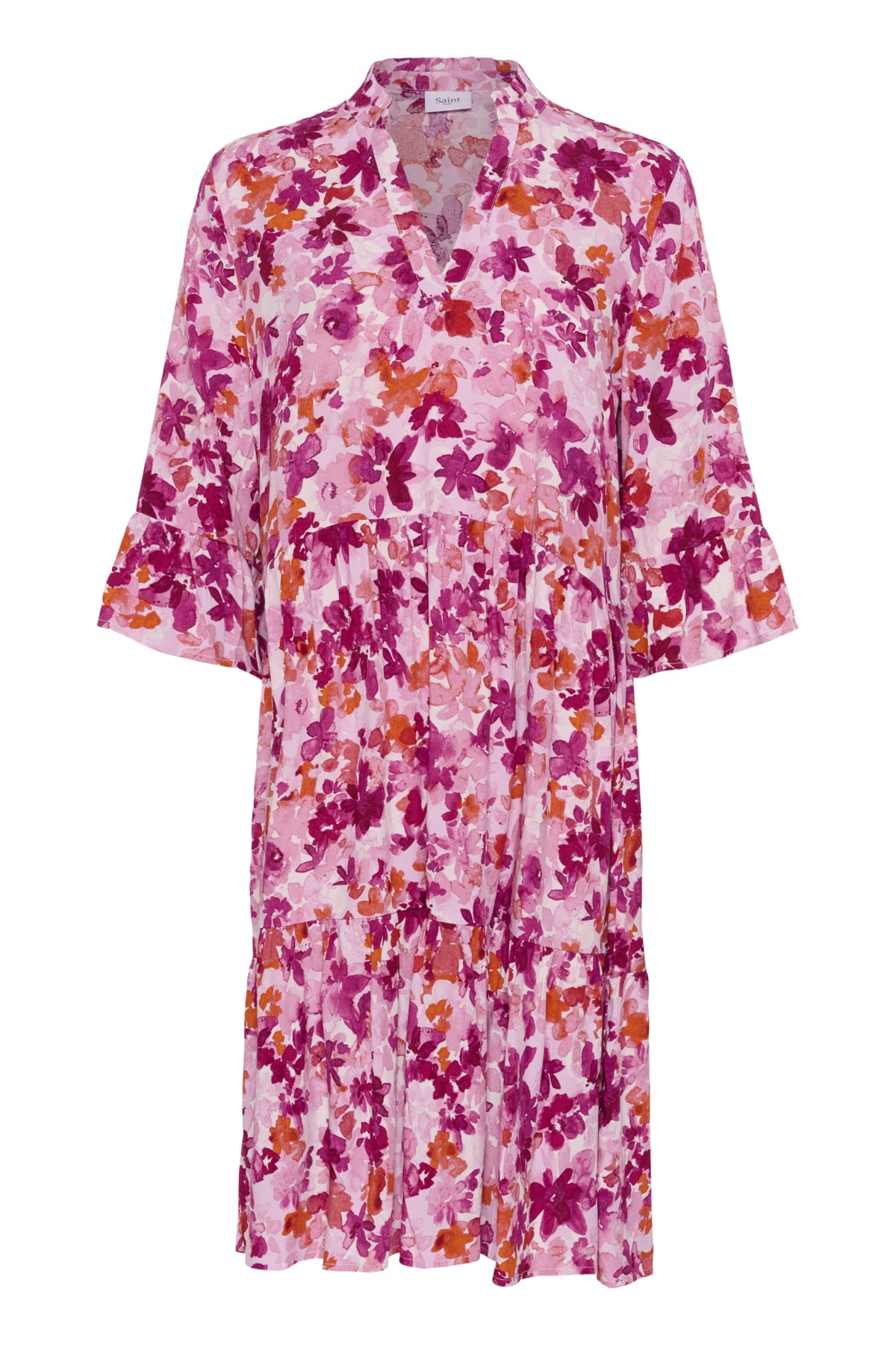 EdaSZ Dress Pink Multi Painted Flowers - 30510220