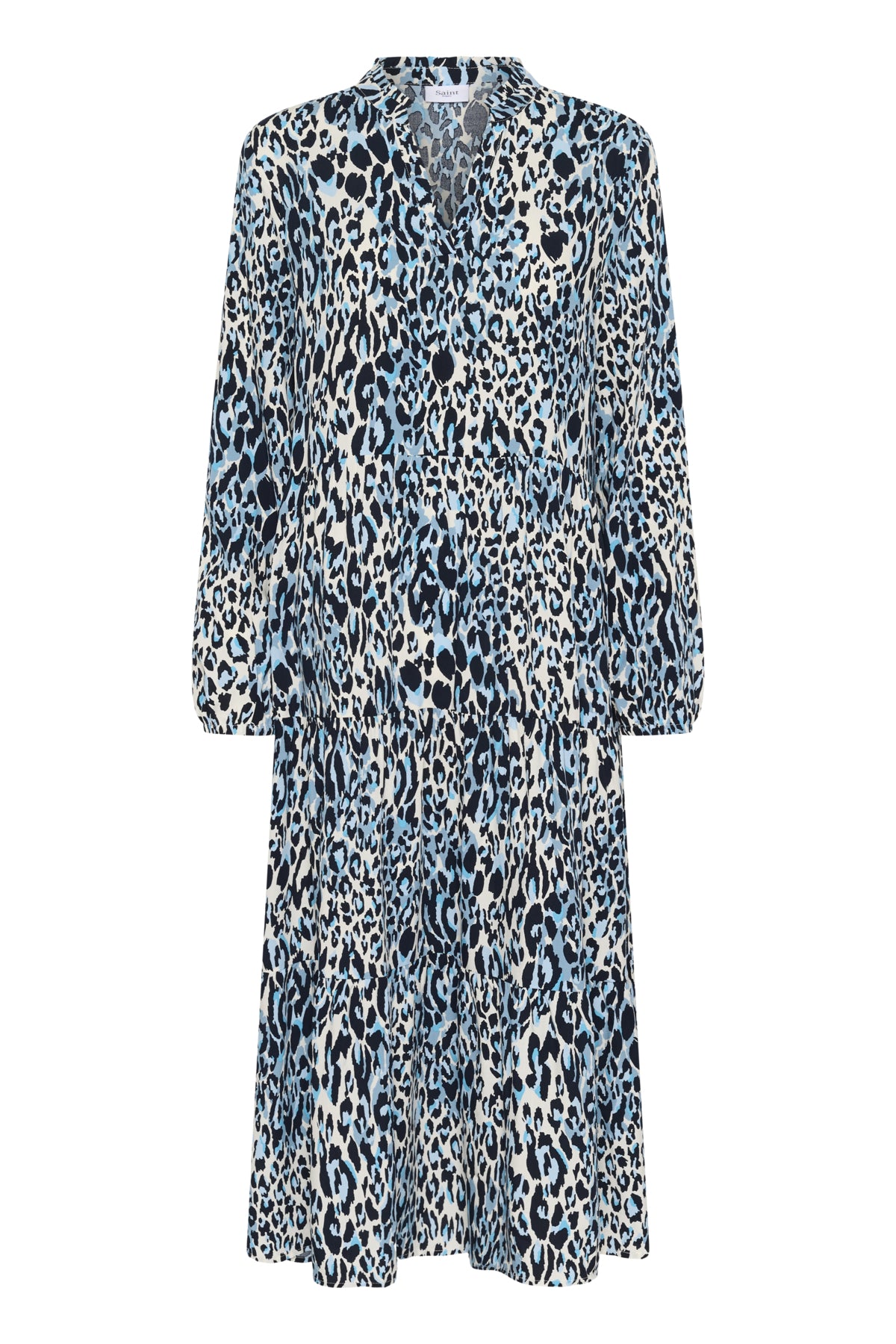 EdaSZ Maxi Dress Babys Breath Blue Animal - 30511115