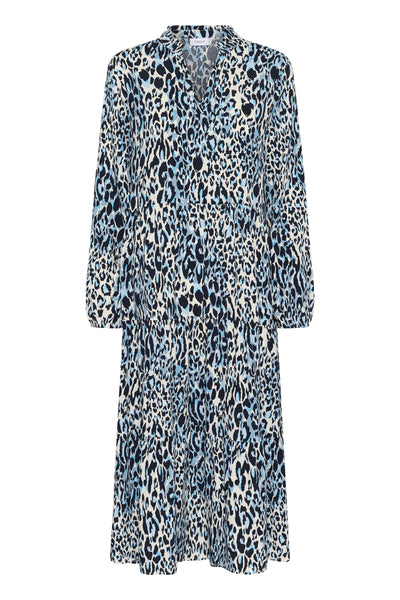 EdaSZ Maxi Dress Babys Breath Blue Animal - 30511115 Thumbnail