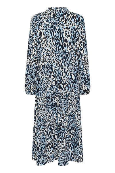EdaSZ Maxi Dress Babys Breath Blue Animal - 30511115 Thumbnail