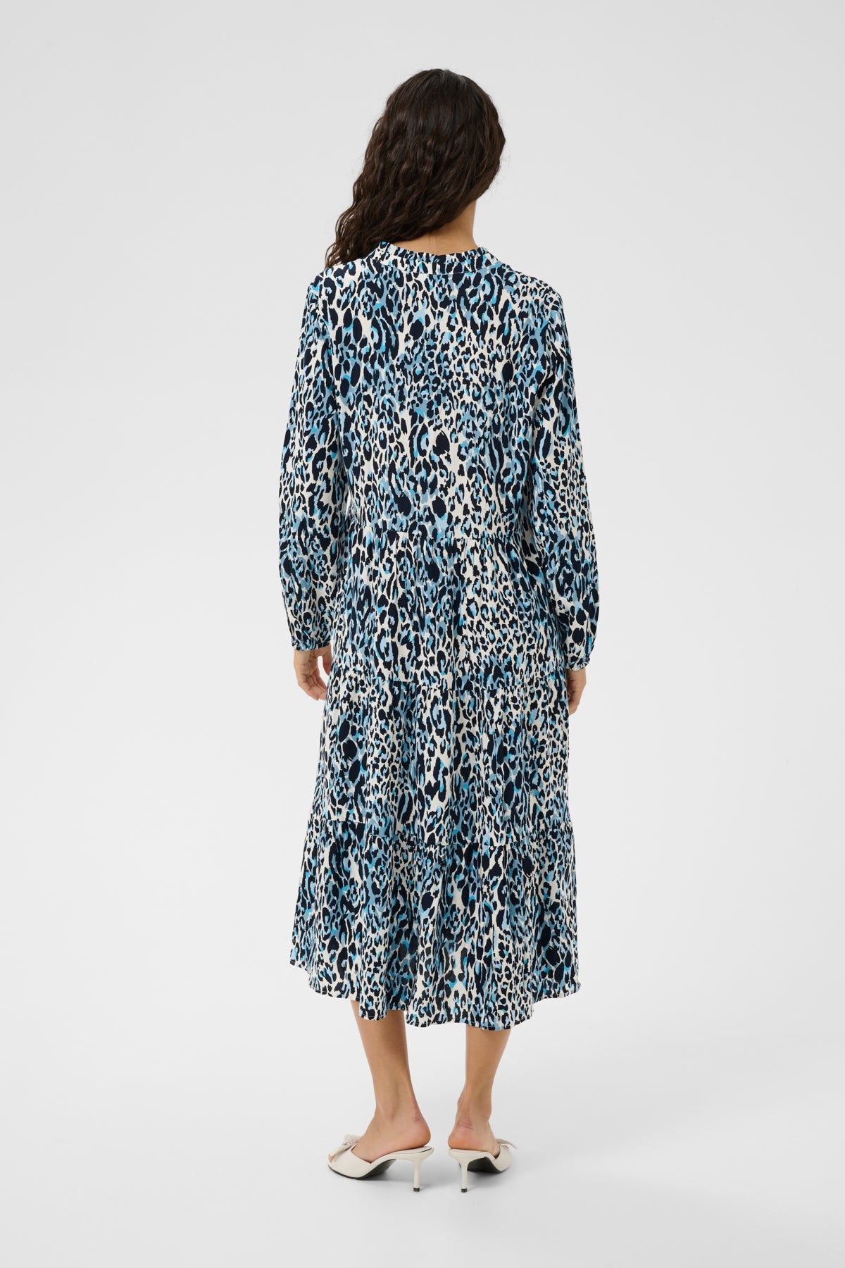 EdaSZ Maxi Dress Babys Breath Blue Animal - 30511115