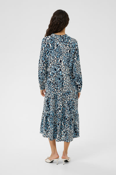 EdaSZ Maxi Dress Babys Breath Blue Animal - 30511115 Thumbnail