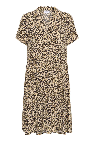 EdaSZ Dress Creme Leopard Strokes - 30510220 Thumbnail