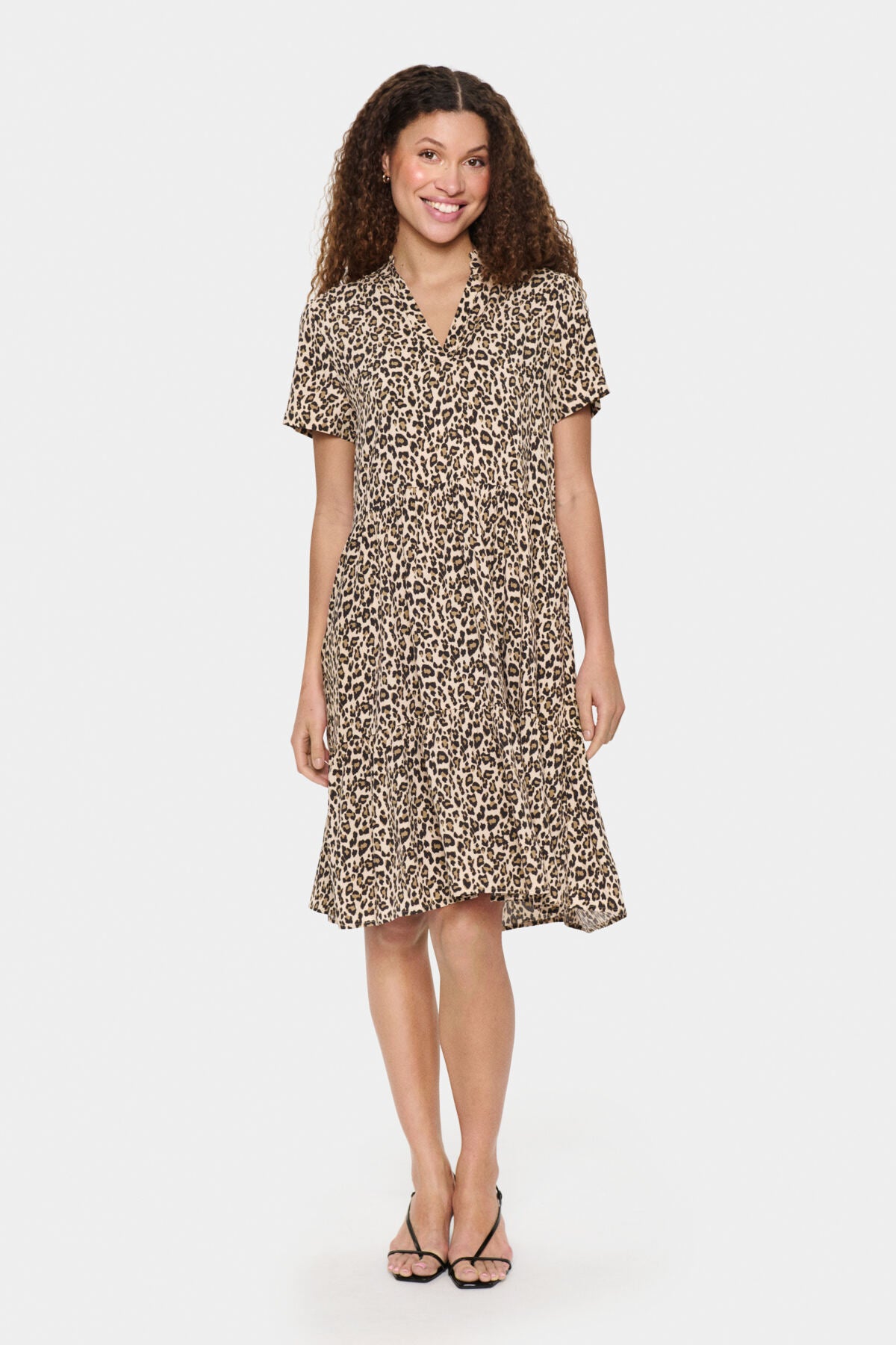 EdaSZ Dress Creme Leopard Strokes - 30510220