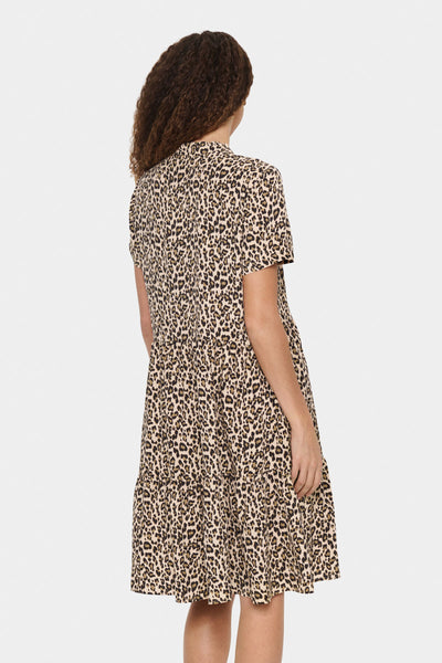 EdaSZ Dress Creme Leopard Strokes - 30510220 Thumbnail