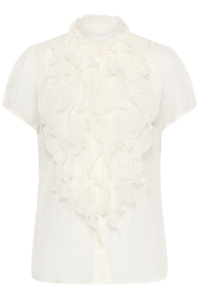 LiljaSZ Crinkle SS Shirt Ice - 30512464 Thumbnail