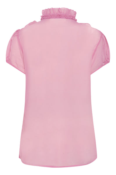 LiljaSZ Crinkle SS Shirt Wild Rose - 30512464 Thumbnail