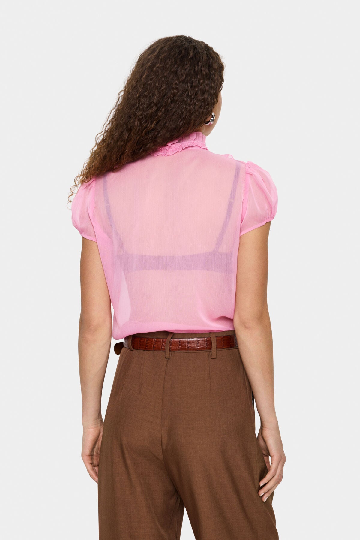 LiljaSZ Crinkle SS Shirt Wild Rose - 30512464