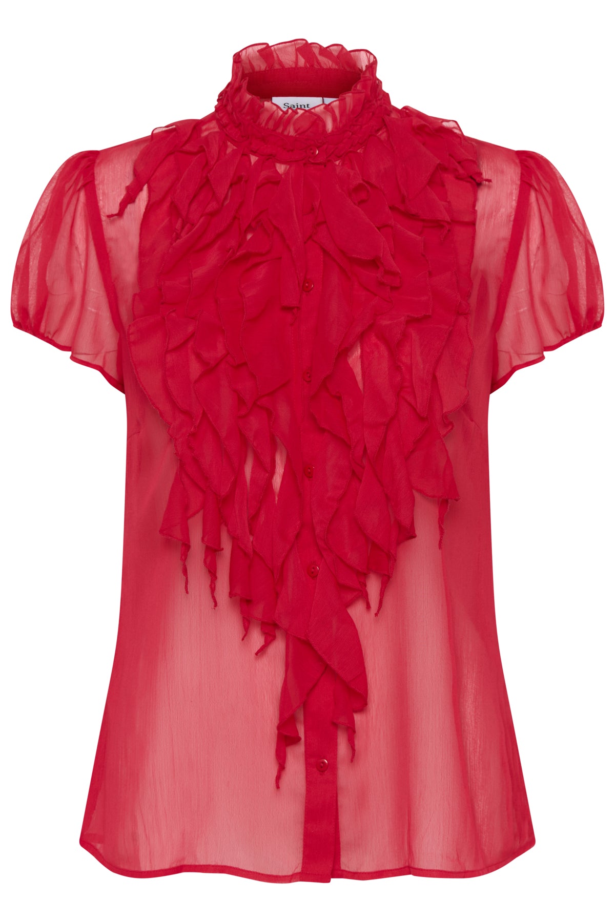 LiljaSZ Crinkle SS Shirt Viva Magenta - 30512464