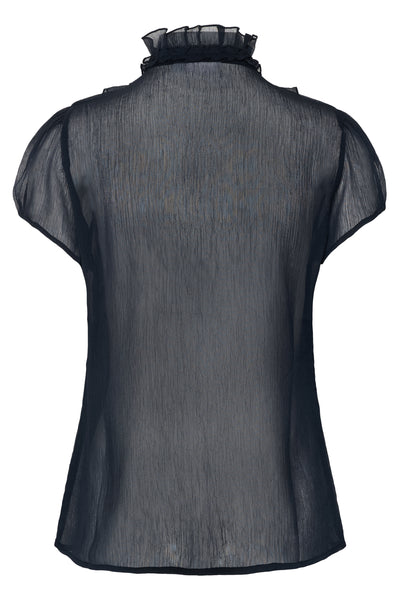 LiljaSZ Crinkle SS Shirt Night Sky - 30512464 Thumbnail